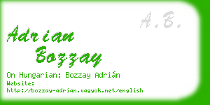 adrian bozzay business card
