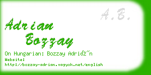 adrian bozzay business card
